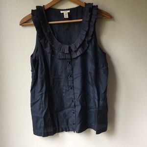 J. Crew Silk Blend Cecelia Cami in Navy